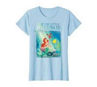 Disney Die kleine Meerjungfrau Ariel und Freunde T-Shirt, Damen, Himmelblau, L