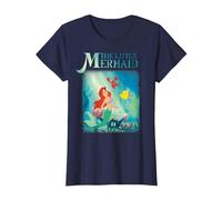 Disney Die kleine Meerjungfrau Ariel und Freunde T-Shirt, Damen, Marineblau, M