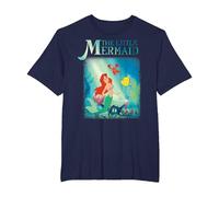 Disney Die kleine Meerjungfrau Ariel und Freunde T-Shirt, Herren Große Größen, Marineblau, 2X Tall