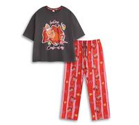 Disney Die kleine Meerjungfrau Sebastian Damen-Pyjama-Set in Rot mit kurzen Ärmeln und Langen Beinen | Feel-Crab-ulous-Print | Nachtwäsche und Lounge-Outfit aus Retro-Filmen Merch