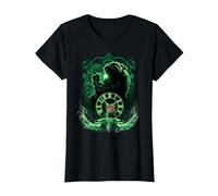 Disney Die Schöne und das Biest Glow Airbrush-Kunstdruck T-Shirt, Damen, Schwarz, 3XL