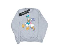 Disney - "Donald And Daisy Duck Kiss" Sweatshirt für Damen (Grau) L