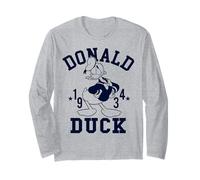Disney Donald Duck Blau-Weiß-Porträt in wütender Pose Langarmshirt