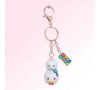 Disney Donald Duck flauschige Serie stapelbarer Schlüsselanhänger, süßer Cartoon Schlüsselring, kreatives Geschenk, ideal für den täglichen Gebrauch o