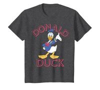 Disney Donald Duck Happy Wave Portrait Logo T-Shirt, Kinder, Anthrazit Meliert, 152