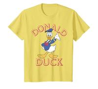 Disney Donald Duck Happy Wave Portrait Logo T-Shirt, Kinder, Gelb, 152