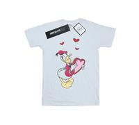 Disney - "Donald Duck Love Heart" T-Shirt für Mädchen (Weiß) 9-11A / 128cm-146cm