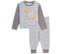 Disney Dumbo Baby-Schlafanzug für Jungen und Mädchen, unisex, für Kleinkinder, ohne Fuß, 2-teiliges Set Gr. 18-24 Monate, grau