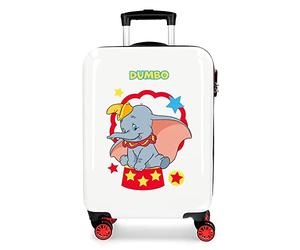 Disney Dumbo Kabinentrolley, Mehrfarbig, 38 x 55 x 20 cm, Hartplastik, seitlicher Kombinationsverschluss, 34 l, 2 kg, 4 Räder