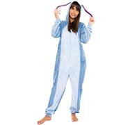 Disney Eeyore Onesie Für Frauen | Eeyore Kostüm Für Erwachsene | Damen Fleece Pyjama | Offizielle Winnie Pooh Merchandise | Blau | XX-Large