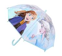 Disney Eiskönigin Stockschirm Regenschirm Bubble Schirm Anna und Elsa Schrim durchsichtig Fiber Glas 71 cm (Eiskönigin 2)