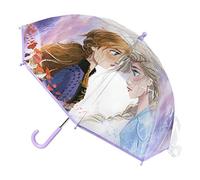 Disney Eiskönigin Stockschirm Regenschirm Bubble Schirm Anna und Elsa Schrim durchsichtig Fiber Glas 71 cm (Eiskönigin 3)