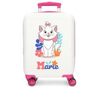 Joumma Disney Marie in Weiß, Kabinenkoffer, Weiß, 33 x 50 x 20 cm, starr, ABS, seitlicher Kombinationsverschluss, 28,4 l, 2 kg, 4 Doppelrollen, Handgepäck, weiß, Kabinenkoffer