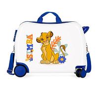 Disney EL Rey Leon Kinderkoffer, Weiß, 50 x 39 x 20 cm, starr, ABS-Kombinationsverschluss, 34 l, 1,8 kg, 4 Räder