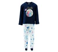 Disney ELSA und Anna Pyjama für Mädchen, T-Shirt und Lange Hose, 2-Teiliges Set Frozen Arendelle Design, Weicher Blau Fleece-Pyjama, Pyjama Geschenk für Mädchen | 4 Jahre - Blau