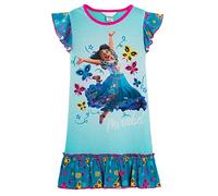 Disney Encanto Mädchen Nachthemd Mirabel Kurzarm Nachthemd mit Rüschen, blau, 5-6 Jahre