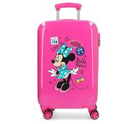 Disney Enjoy Minnie Kabinenkoffer Rosa 34x55x20 cms Hartschalen ABS Kombinationsschloss 34L 2,6Kgs 4 Doppelräder Handgepäck