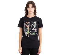 Disney Fairies Pixie Dust's A Must Tinker Bell, Periwinkle Ladies T Shirt, Black, XX-Large