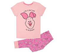 Disney Ferkel aus Winnie Puuh - Kurzärmeliger Pyjama mit Hose für Damen - 100% Baumwolle - Größe 42-44