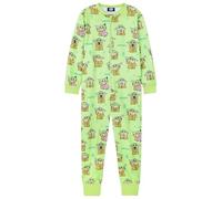 Disney Fleece Onesie Kinder Mädchen, Baby Yoda Minnie Mouse Stitch Onesie Teenager Geschenke 2 bis 14 Jahre (Grüner Baby Yoda, 4-5 Jahre)