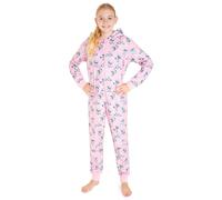 Disney Fleece Onesie Kinder Mädchen, Baby Yoda Minnie Mouse Stitch Onesie Teenager Geschenke 2 bis 14 Jahre (Rosa Stitch, 9-10 Jahre)