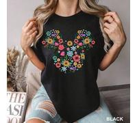 Disney Floral Mickey Head Shirt, Disney Shirt, Mickey Head Shirt, Disney Mickey Shirt, Disney Family Shirt
