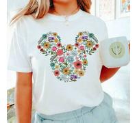 Disney Floral Mickey Head Shirt, Disney Shirt, Mickey Head Shirt, Disney Mickey Shirt, Disney Family Shirt