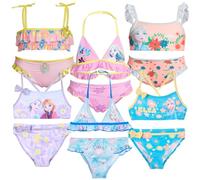 Disney Frozen 2 - Mädchen - Badeanzug Bikini 2-teilig Meer Pool - Original Lizenzprodukt, 18047 Hellblau, 4 Jahre