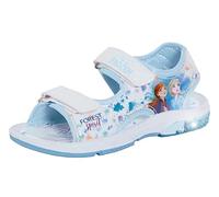 Disney Frozen 2 Mädchen Leuchtende Sportsandalen Kinder Elsa Anna Verstellbare Offene Sommerschuhe mit Lichtern, weiß / blau, 33 EU