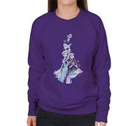 Disney Frozen Anna and ELSA Snowflake Prism Design Women's Sweatshirt
