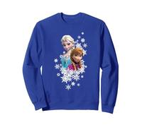 Disney Frozen Anna and Elsa Snowflakes Sweatshirt, Unisex für Erwachsene, Königsblau, M