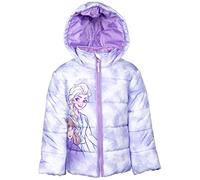 Disney Frozen Anna Elsa Toddler Girls Zip-Up Winter Coat Puffer Jacket Purple 4T