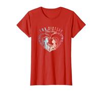 Disney Frozen Anna & Elsa Two Sisters One Heart Gradient T-Shirt, Damen, Rot, XXL