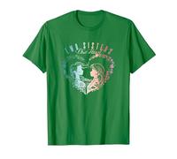 Disney Frozen Anna & Elsa Two Sisters One Heart Gradient T-Shirt, Herren, Dunkelgrün, L
