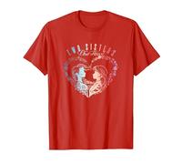 Disney Frozen Anna & Elsa Two Sisters One Heart Gradient T-Shirt, Herren, Rot, XL