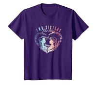 Disney Frozen Anna & Elsa Two Sisters One Heart Gradient T-Shirt, Kinder, Violett, 128