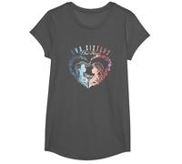 Disney Frozen Anna & Elsa Two Sisters One Heart Gradient T-Shirt, Mädchen, Anthrazit, L