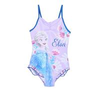 Disney Frozen Badeanzug Mädchen, Funkelnd Design Kinderbademode, Größe 5 Jahre | Lila