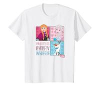 Disney Frozen Beauty is Everywhere T-Shirt, Kinder, Weiß, 92