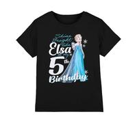 Disney Frozen Bright Like ELSA 5Th Birthday Kinder T-Shirt, Schwarz, 9-11 J