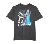 Disney Frozen Bright Like Elsa 5th Birthday T-Shirt, Herren Große Größen, Anthrazit Meliert, 5X Tall