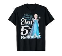 Disney Frozen Bright Like Elsa 5th Birthday T-Shirt, Herren, Schwarz, XL