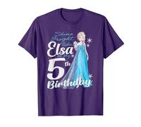 Disney Frozen Bright Like Elsa 5th Birthday T-Shirt, Herren, Violett, XL