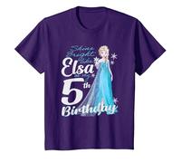 Disney Frozen Bright Like ELSA 5th Birthday T-Shirt, Kinder, Violett, 140
