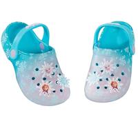 Disney Frozen Clogs Sandalen mit Charms-Abzeichen Kinder ELSA Anna Slider Sommer-Strandschuhe mit Knöchelriemen