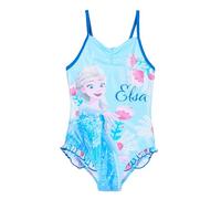 Disney Frozen - Die Eiskönigin Badeanzug Mädchen | kleine Geschenke für Kinder | ELSA Bademode | Einteiler | Urlaub Must-Haves | Bikini | Schwimmen (DE/NL/SE/PL, Numerisch, 116, Regular, Blau)