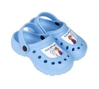 Disney Frozen Die Eiskönigin ELSA Anna Kinder Clogs Mädchen Badeschuhe Sandalen Latschen 24-31 Lila oder Blau, Farbe: Blau, Größe der Schuhe: 28/29