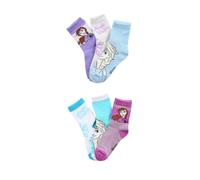 Disney Frozen - Die Eiskönigin Mädchen Socken 6 Paar Strümpfe mit Motiv | Kindersocken Set aus Baumwolle | Größe 27-34 (DE/NL/SE/PL, Numerisch, 23, 26, Regular, Frozen - Die Eiskönigin)