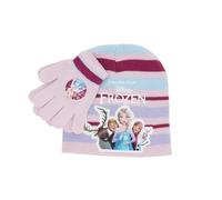 Disney Frozen Elsa Kinder Mütze & Handschuhe Set - Wintermütze für Mädchen, Kopfumfang 53/55, Rosa oder Brombeere, Größe: 53/55, Farbe: Rosa