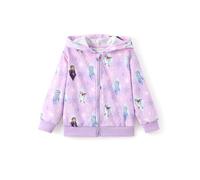 Disney Frozen Elsa Princess Moana Minnie Mouse Stitch Mädchen Reißverschluss Hoodie Herbst Reißverschluss Sweatshirt Jacke Kleinkind roße Kinder, Frozen-Pink-Lila, 5-6 Jahre
